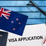 Visa Application Form And Australia Flag